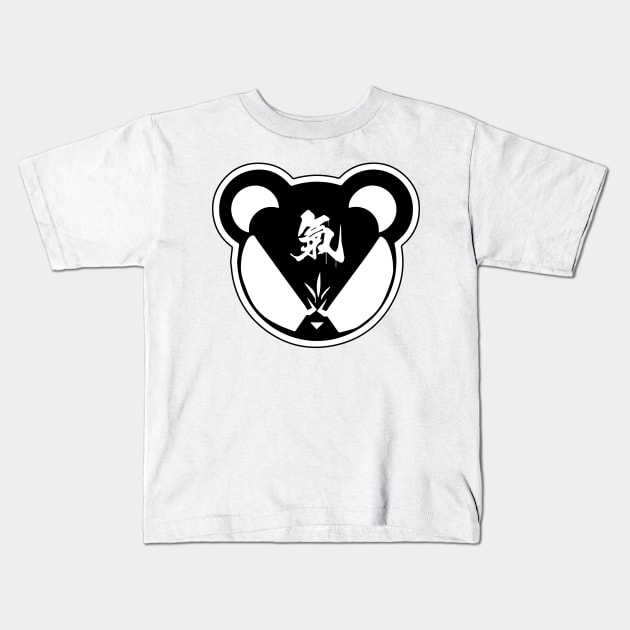 Black Panda Kids T-Shirt by GOrillabredz